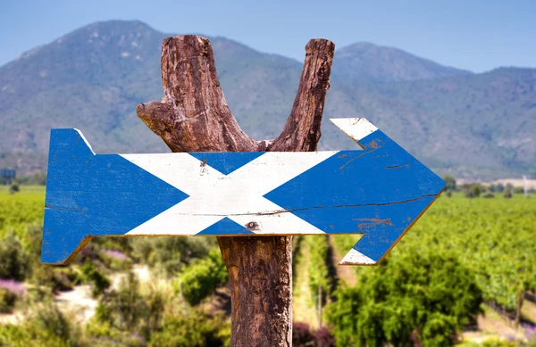 Scotland flag wooden sign