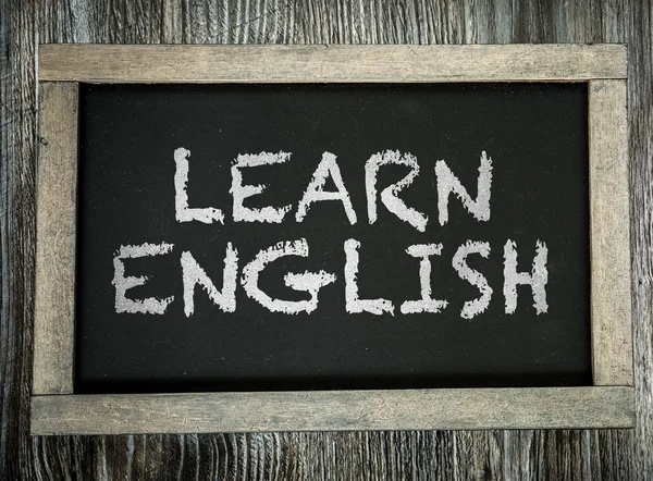 Learn English on chalkboard