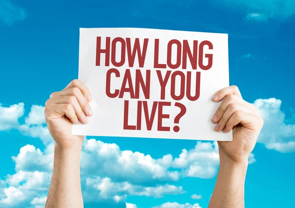 How Long Can You Live? placard