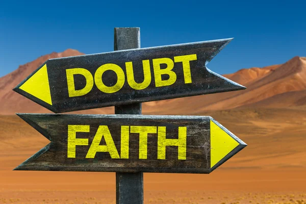 Doubt - Faith signpost