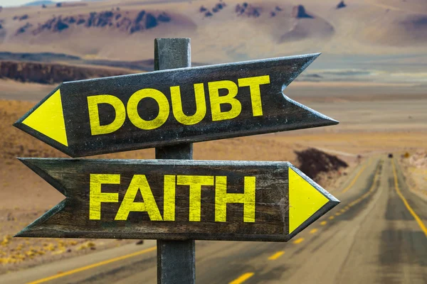 Doubt - Faith signpost
