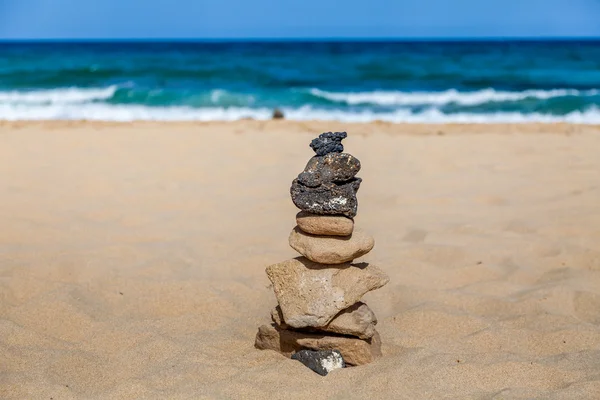 Stone pile on the beach