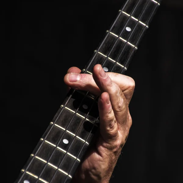 Fingers of the bass player