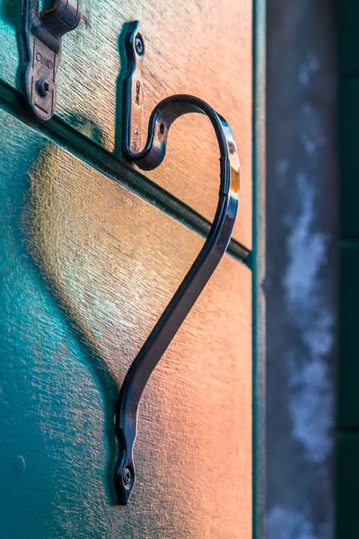 Reflection of handle of the heart-shaped balcony