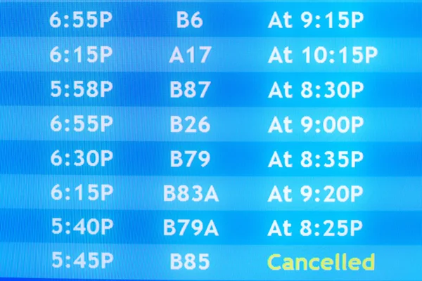 Flight information display screens