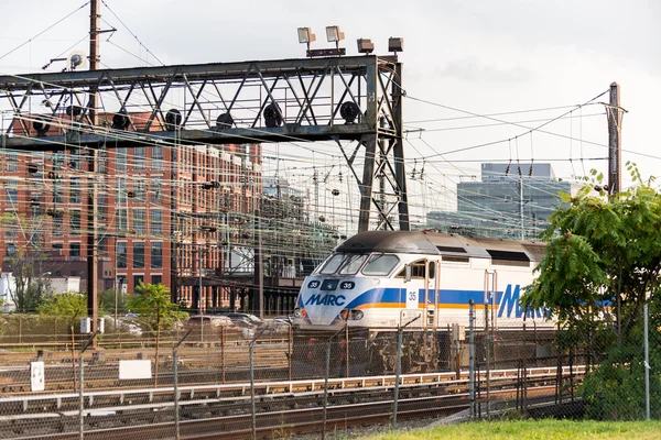 Washington, DC -Trains and overhead cables at Union Station