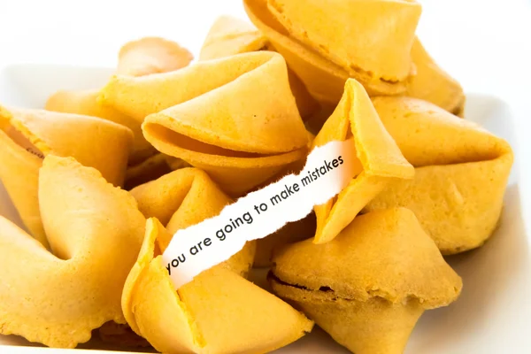 Open fortune cookie - YOU ARE GOING TO MAKE MISTAKES