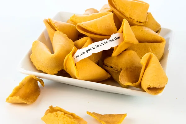 Open fortune cookie - YOU ARE GOING TO MAKE MISTAKES