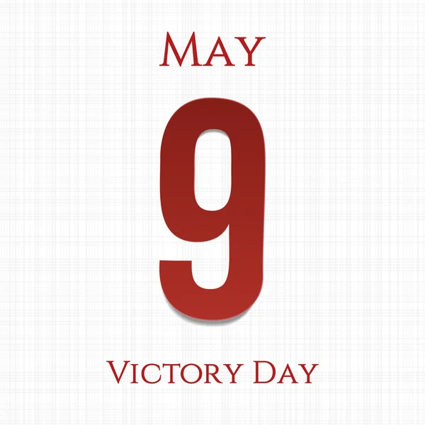 Victory Day big paper Number 9. Ninth May