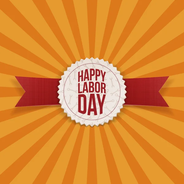 Happy Labor Day realistic Holiday Label