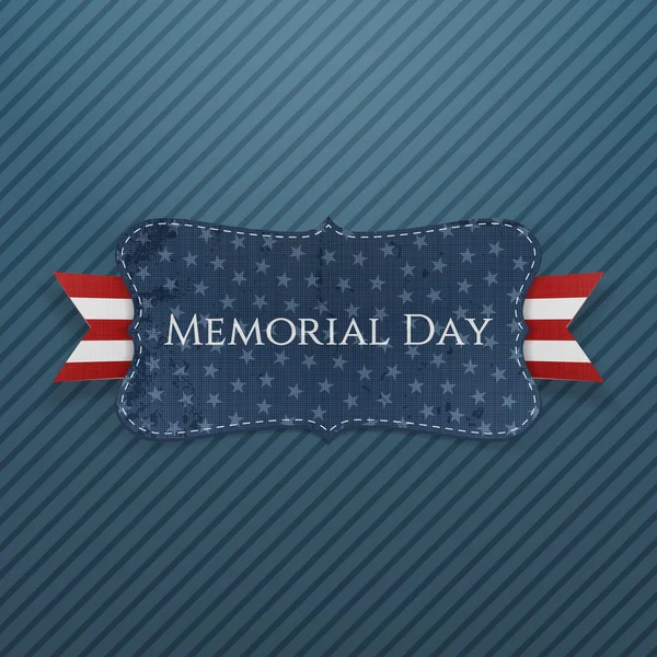 Memorial Day festive Label and Ribbon