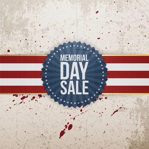 Memorial Day Sale festive Banner and Ribbon