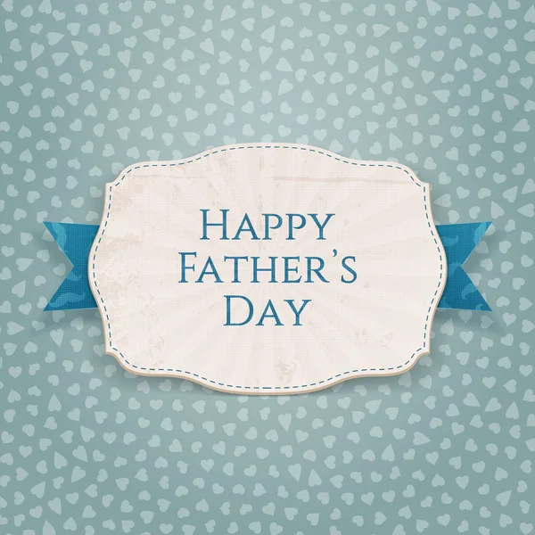 Happy Fathers Day Holiday Emblem with blue Type