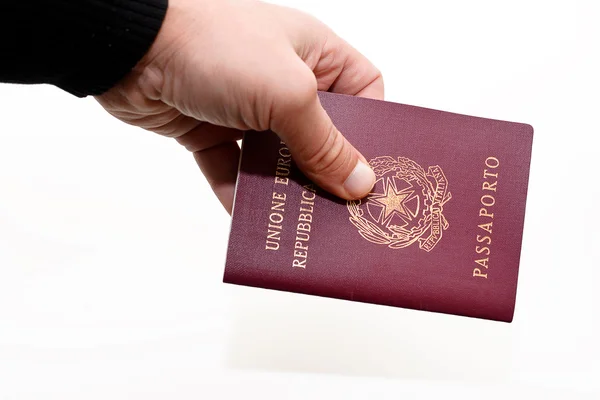 Hand that show the italian passport
