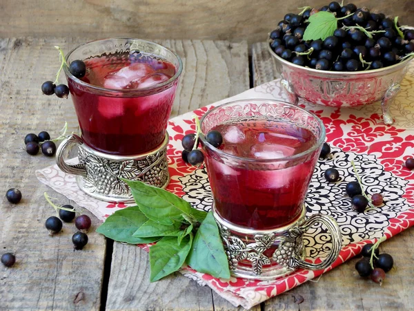 Fresh currant juice or compote with black currant