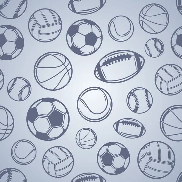 Sports Balls Background, Seamless Pattern
