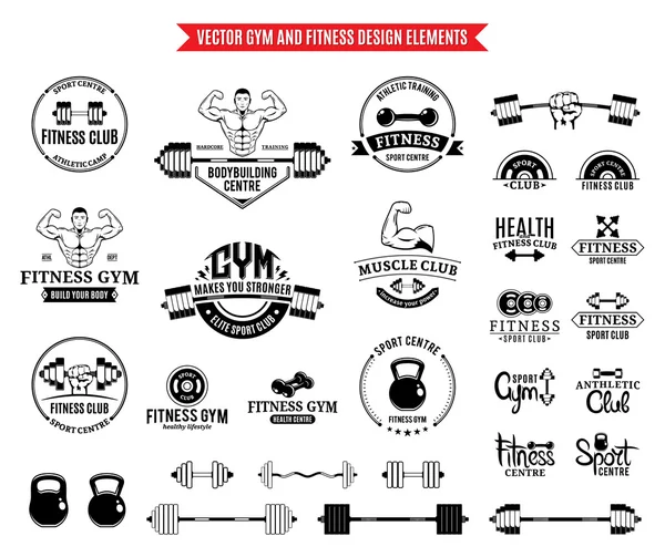 Sport and Fitness Logo Templates, Gym Logotypes and Design Elements