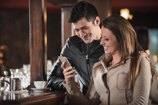 Young couple at the bar