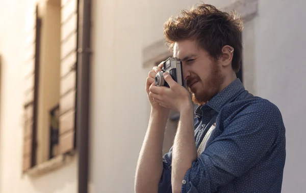 Photo shooting with a vintage camera