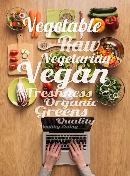 Searching for healthy vegetarian recipes online
