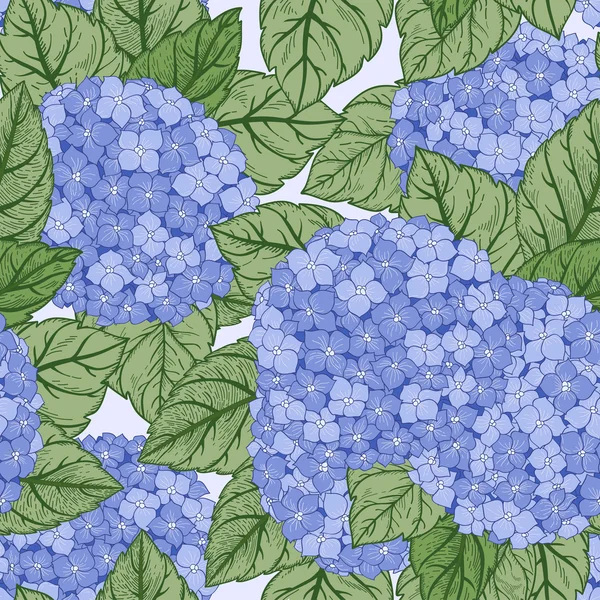 Floral pattern with hydrangeas.