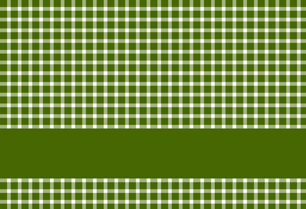 Green checkered background with stripe for text