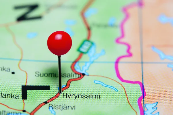 Hyrynsalmi pinned on a map of Finland