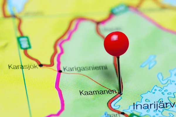 Kaamanen pinned on a map of Finland