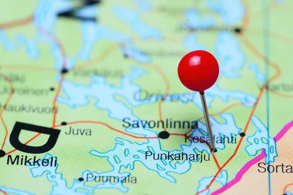 Punkaharju pinned on a map of Finland