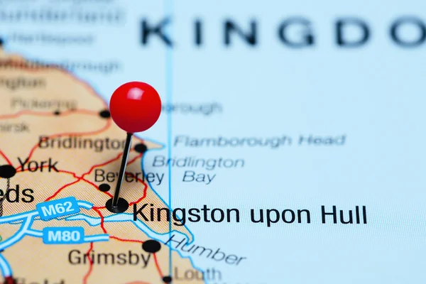 Kingston upon Hull pinned on a map of UK