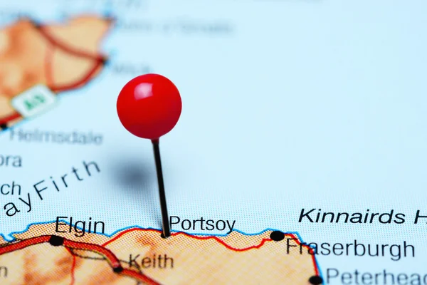 Portsoy pinned on a map of Scotland