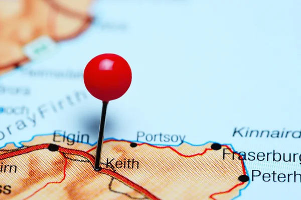 Keith pinned on a map of Scotland