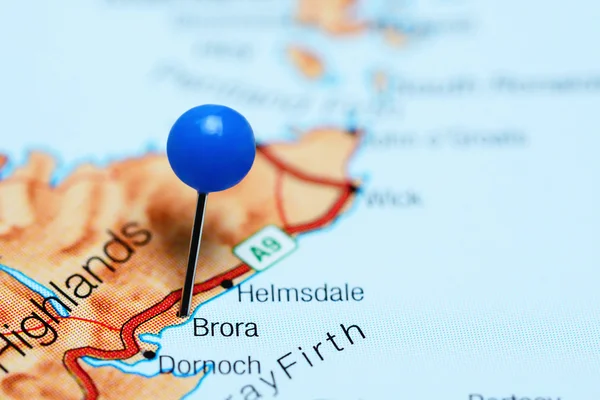 Brora pinned on a map of Scotland