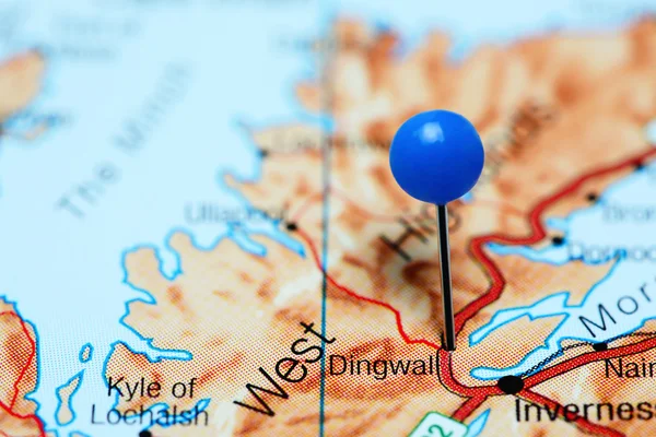Dingwall pinned on a map of Scotland