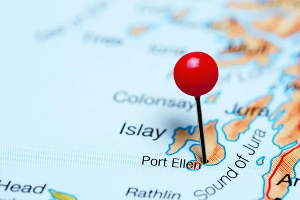 Port Ellen pinned on a map of Scotland