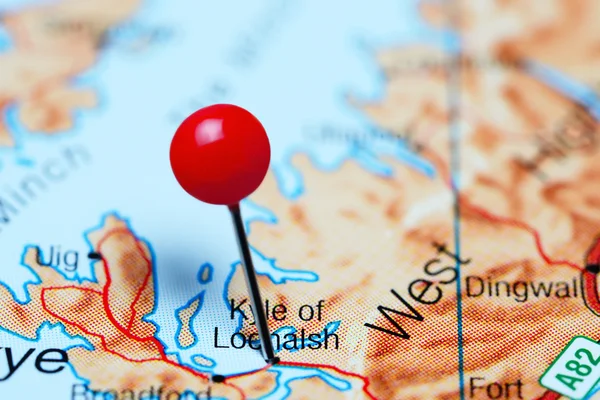 Kyle of Lochalsh pinned on a map of Scotland