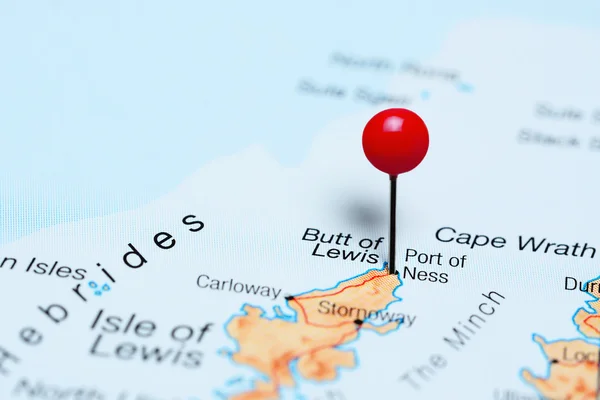 Port of Ness pinned on a map of Scotland