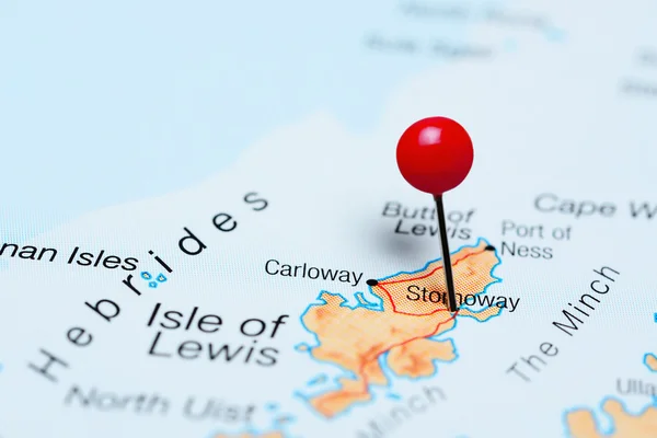 Stornoway pinned on a map of Scotland
