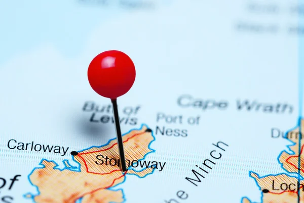 Stornoway pinned on a map of Scotland