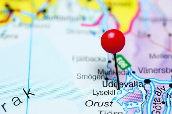 Lysekil pinned on a map of Sweden