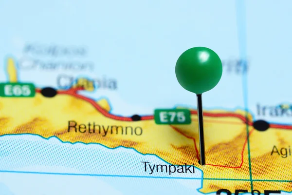 Tympaki pinned on a map of Greece