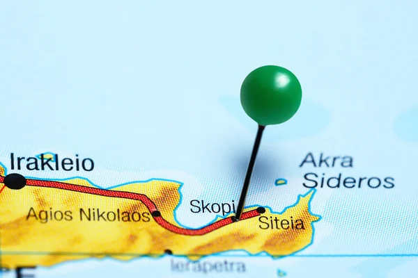 Skopi pinned on a map of Greece