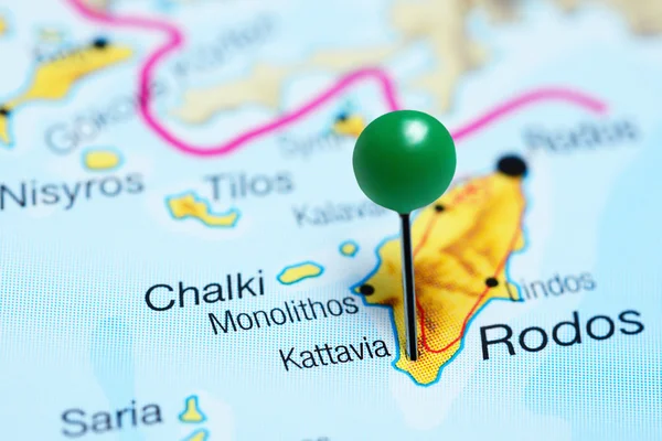 Kattavia pinned on a map of Greece