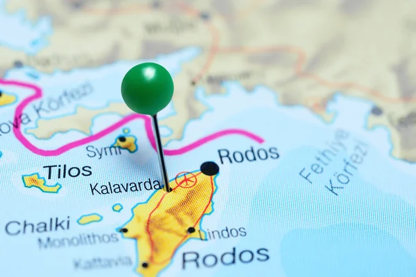 Kalavarda pinned on a map of Greece