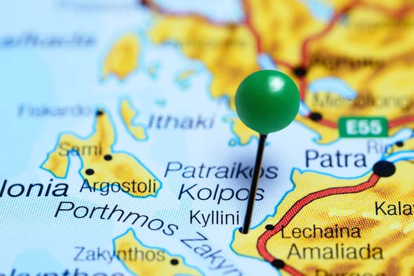 Kyllini pinned on a map of Greece