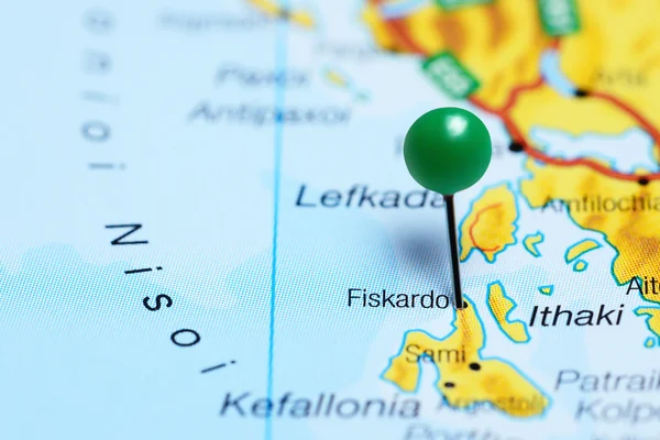 Fiskardo pinned on a map of Greece