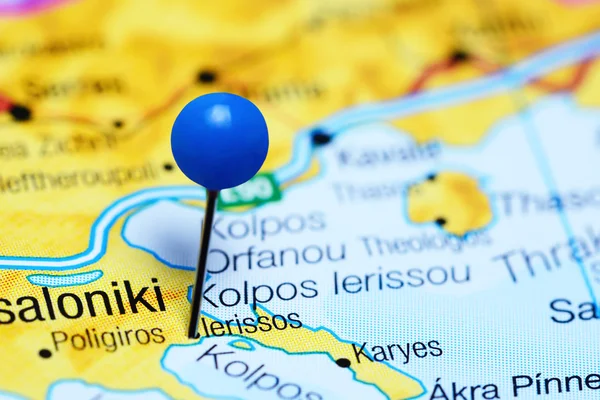 Lerissos pinned on a map of Greece