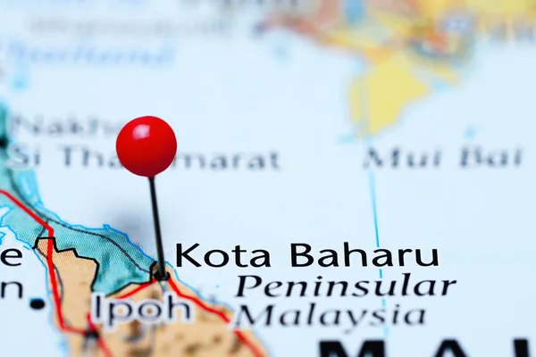 Kota Baharu pinned on a map of Malaysia