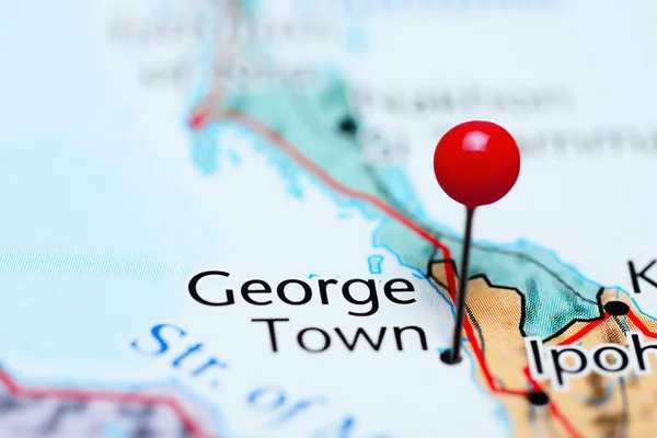 George Town pinned on a map of Malaysia