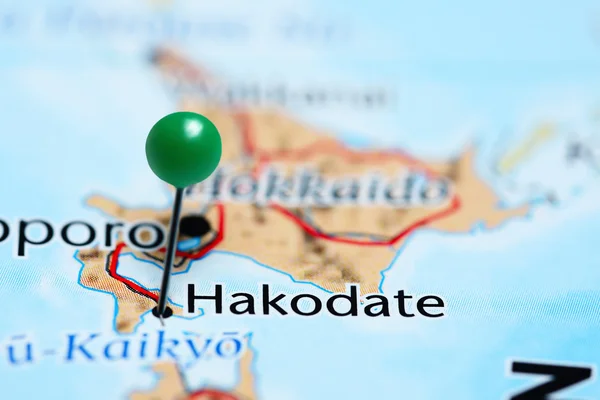 Hakodate pinned on a map of Japan